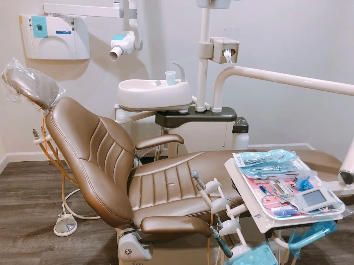 Clean and comfortable dental treatment room prepared for a patient visit at Sweet Tooth Dental Care.